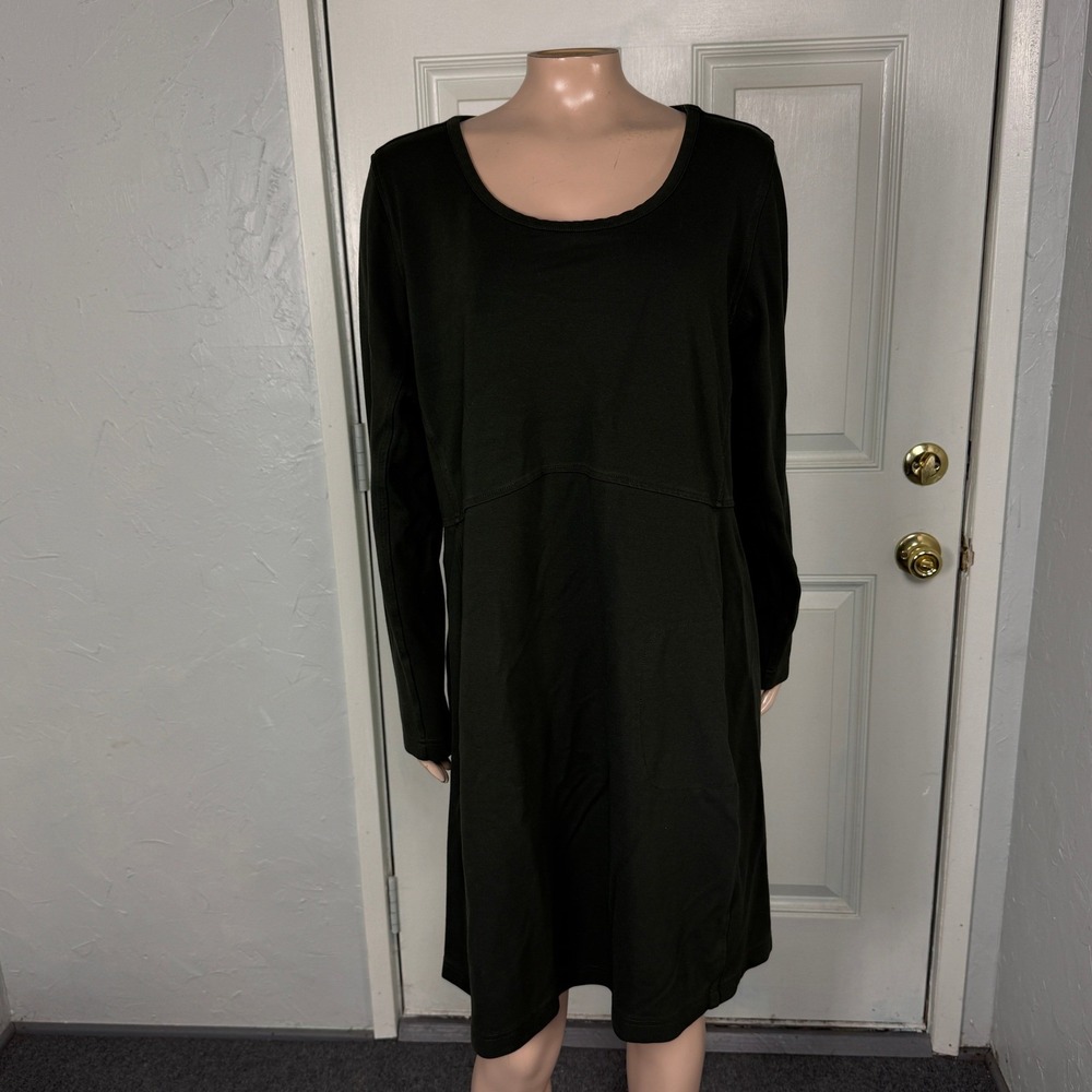 Duluth Trading Dress 2XL Long Sleeve Pocket Rayon Nylon Gray Stretch Outdoor A21